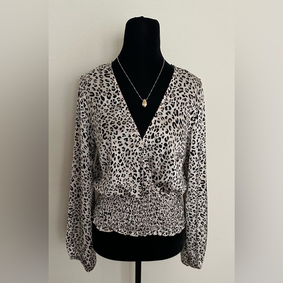 Papaya Tops - Papaya Leopard Print V-Neck Blouse
